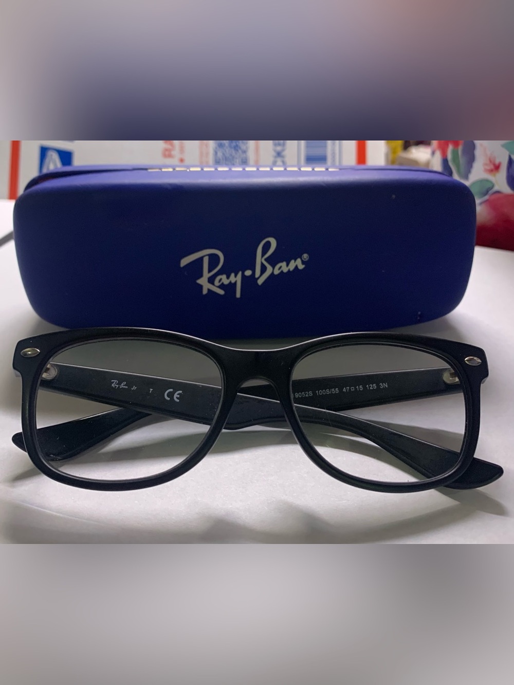 Ray-Ban Black Wafayer Optical Glasses Frames with Blue Case